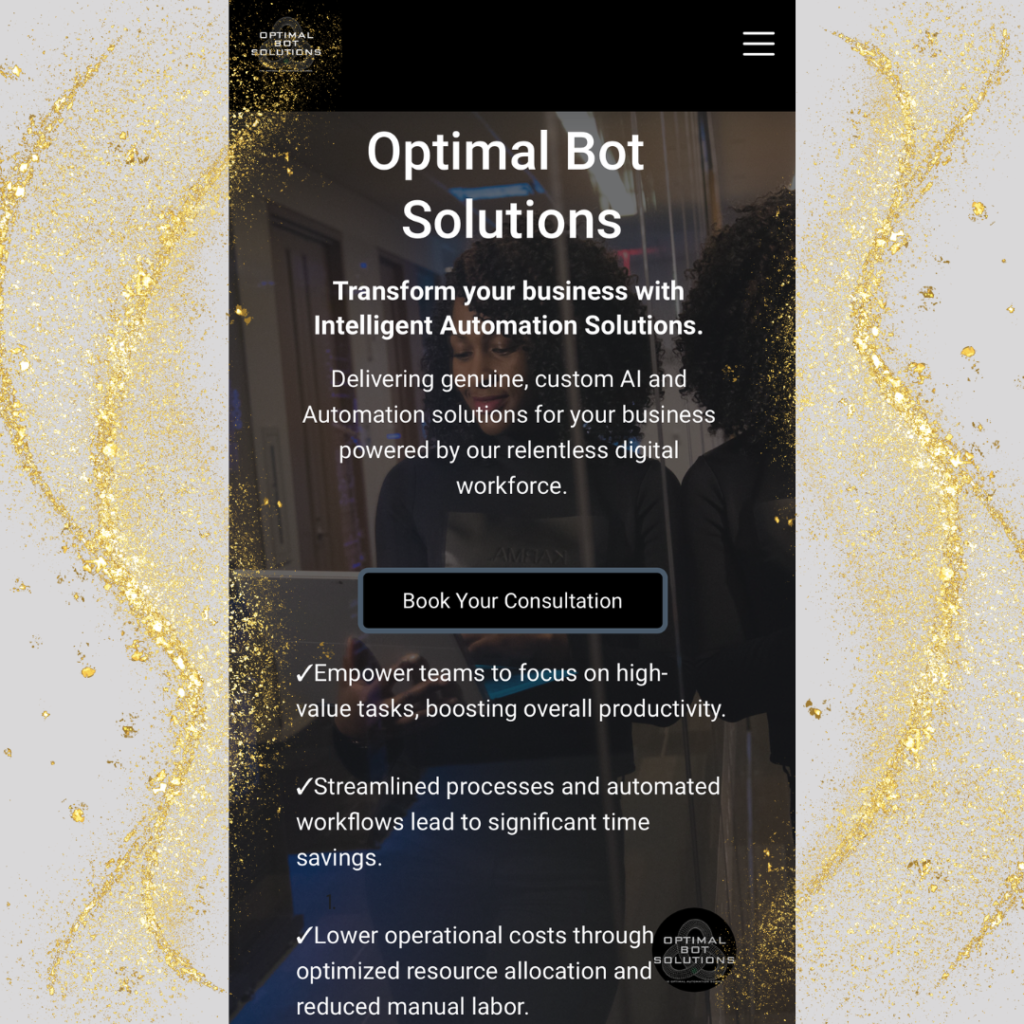Optimal Bot Solutions information on how to contact and about them.